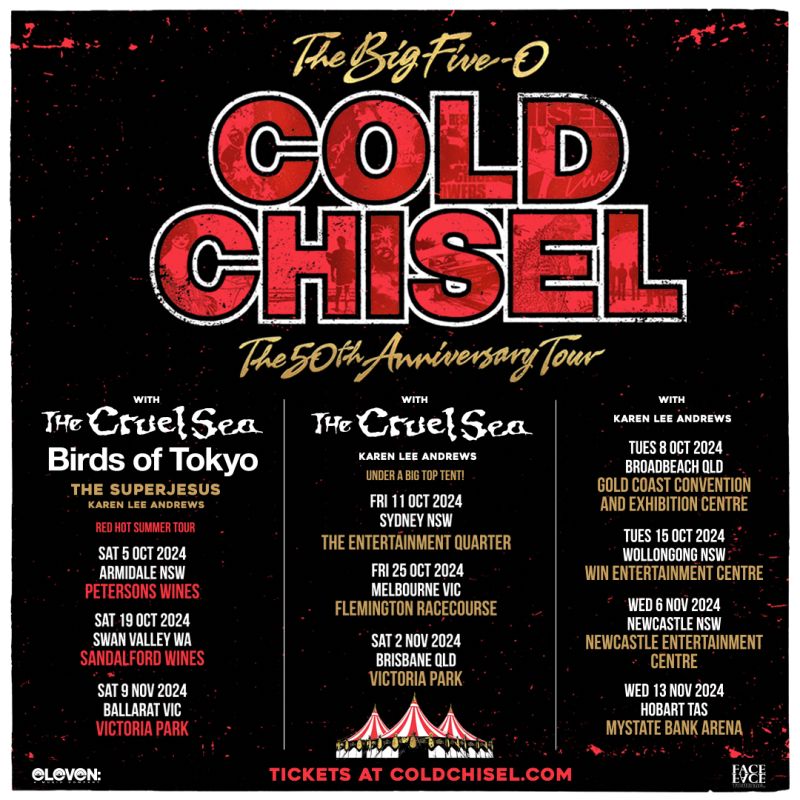 COLD CHISEL Announce 50th Anniversary Tour The Big Five 0 Best Of 